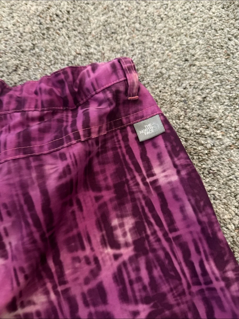 The North Face girls Purple Tie-Dye Board Swim Shorts Medium 10/12